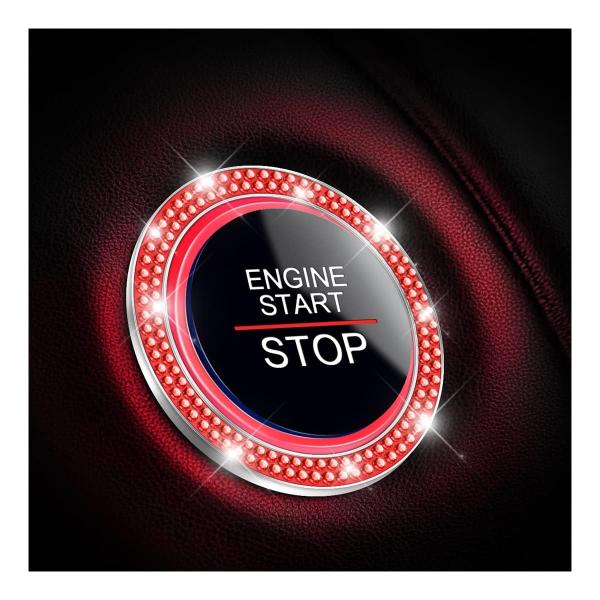 【並行輸入品】Car Bling Crystal Rhinestone Engine Start R...