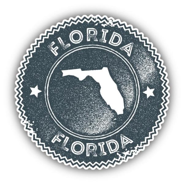 【並行輸入品】Florida USA State Grunge Map Emblem Sticker...