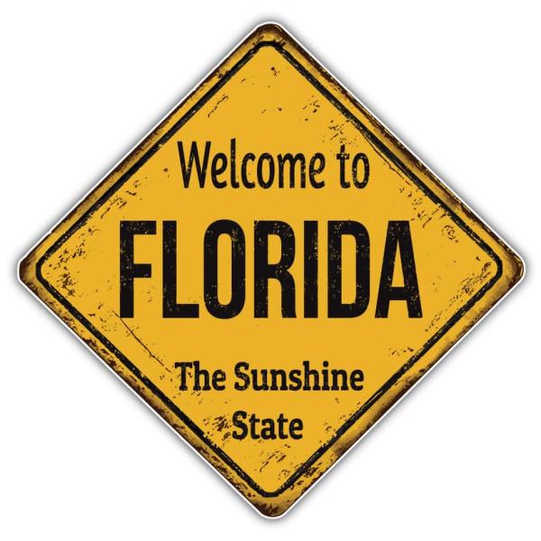 【並行輸入品】Florida USA State Grunge Emblem Sticker   D...
