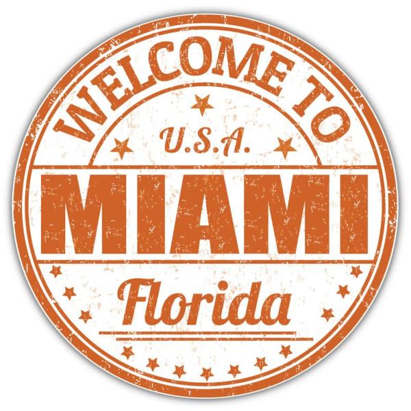 【並行輸入品】Miami Florida USA State City Grunge Welcome...