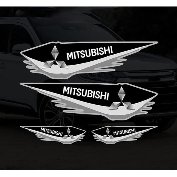 【並行輸入品】4pcs Car Emblem Sticker for Mitsubishi ASX ...