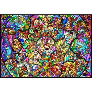 ディズニー1000ピース オールスター ステンドグラス 世界最小1000ピース 29 7x42cm Dw 1000 008 ディズニーパズル エルエルハット 通販 Yahoo ショッピング