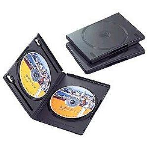 CCD-DVD04BK DVDトールケース(2枚収納×3枚セット・ブラック)