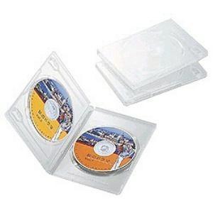 CCD-DVD04CR DVDトールケース(2枚収納×3枚セット・クリア)