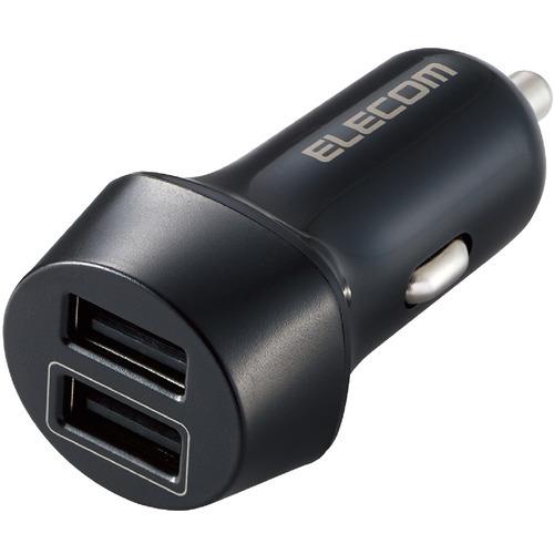 エレコム MPA-CCU16BK シガーチャージャー 合計出力12W 2ポート USB-A×2 おま...