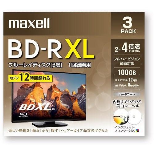 maxell BRV100WPE ブルーレイディスク[3層] 1回録画用 BD-R XL 100GB...
