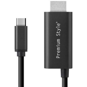 2m ブラック HDMIミラーリングケーブル TYPE-Cコネクタ PG-SWTV2MBK