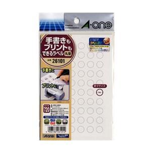 エーワン 26101 手書きもプリントもできるラベル ( はがきサイズ ／ 丸型60面 ／ 9mmφ...