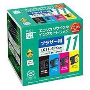 エコリカ ECI-BR114P／BOX ブラザー LC11-4PK（4色セット）対応 リサイクルイン...