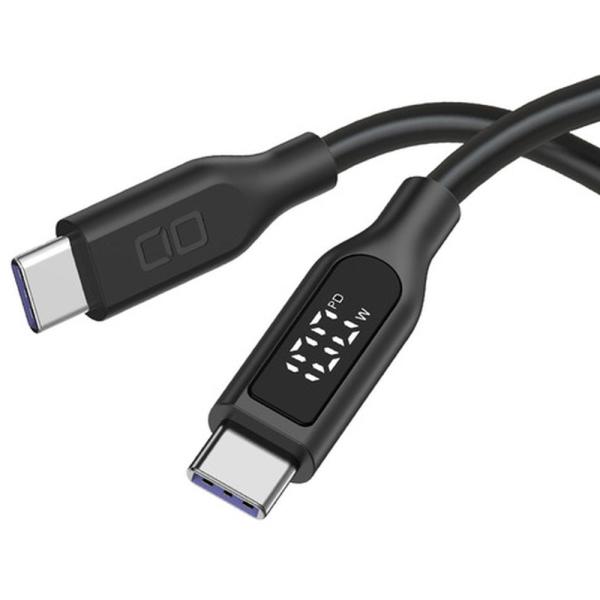 ＣＩＯ ディスプレイ表示付き シリコンケーブル CtoC 100W 1m CIO-SL-SC-CC1...