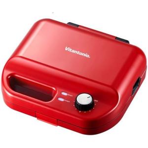 【アウトレット超特価】ビタントニオ VWH-50-R ワッフル＆ホットサンドベーカー レッド