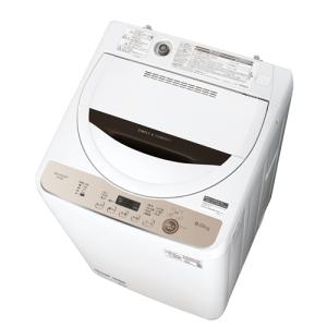 シャープ ES-GE6E-T 全自動洗濯機 (洗濯6.0kg・乾燥3.0kg) ブラウン系