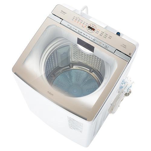 AQUA AQW-VX14A(W) 全自動洗濯機 上開き 洗濯14kg 乾燥3.5kg 簡易乾燥 ホ...