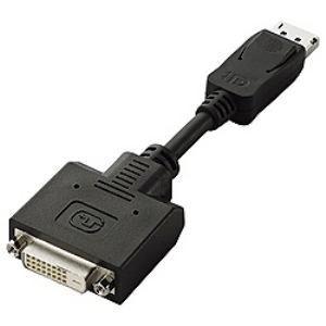 エレコム AD-DPDBK 変換アダプタ ディスプレイポート-DVI 映像出力用 ブラック