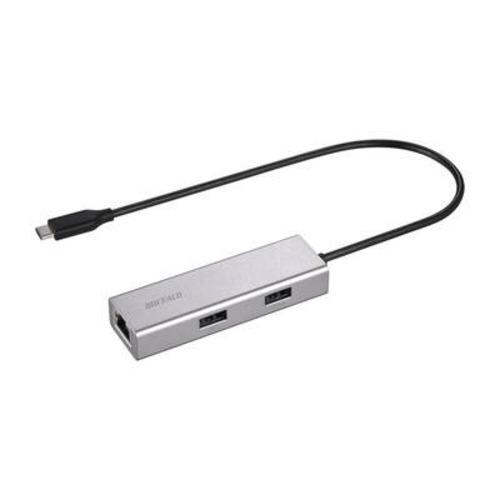 BUFFALO LUD-U3-CU101SV LAN変換アダプタ USB-C オス→メス LAN U...
