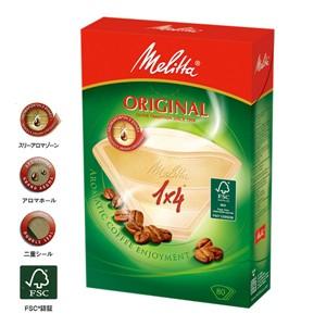 メリタ PO-148B  ペーパーフィルター 「オリジナル」ナチュラルブラウン 1×4（80枚入）