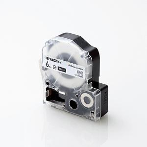 カラークリエーション CTC-KSS6K キングジム「テプラ」PROシリーズ用テープカートリッジ(白テープ／黒文字／6mm)