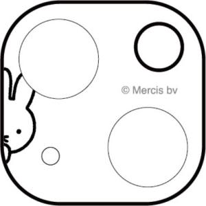 ミッフィー iPhone 14 14Plus カメラカバー MF-360WH ひょっこり iPhoneカメラカバー カメラ カバー カメラ保護 レンズカバー 表面硬度9H アルミ製バンパー