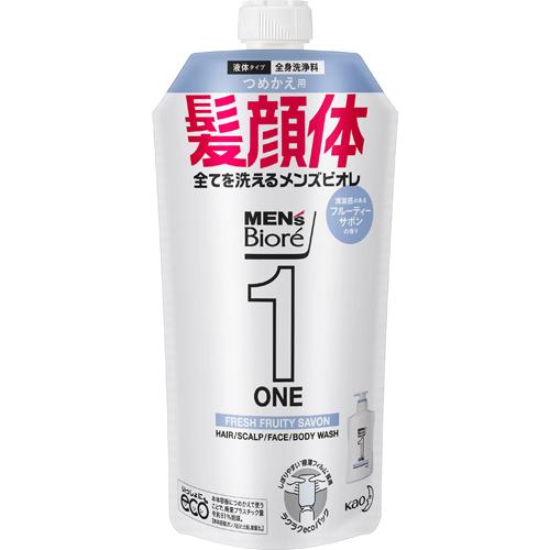 花王(Kao) メンズビオレONE オールインワン全身洗浄料 フルーティーサボンの香り つめかえ用 ...