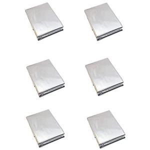 サバイバルシート レスキューシート アウトドア 防災アルミブランケット エマージェンシー ブランケット 軽量 緊急時用簡易防寒保温シート 6枚セット