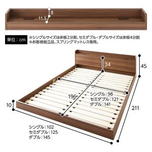 ベッド セミダブル ベッドフレームのみ 低床 ...の詳細画像3