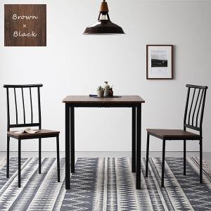 ダイニングテーブルセット 2人用 3点 テーブ...の詳細画像2