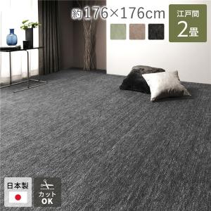 カーペット ラグ マット 江戸間2帖 約176×...の商品画像