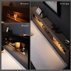 ベッド セミダブル ベッドフレームのみ 照明 ...の詳細画像3