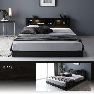 ベッド ダブル ベッドフレームのみ 低床 照明...の詳細画像3