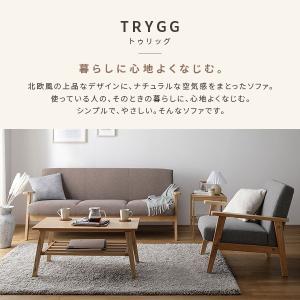 ソファ 2人掛け 天然木 木肘 肘付き TRY...の詳細画像1