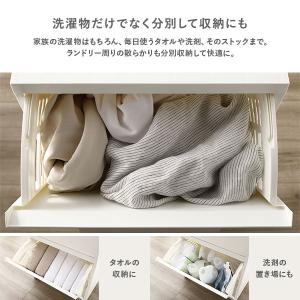 隠せる ランドリーラック スリム3段 幅約22...の詳細画像4