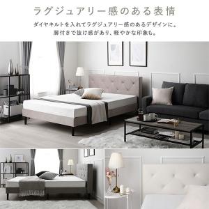 布張り ベッド シングル ベッドフレームのみ ...の詳細画像3