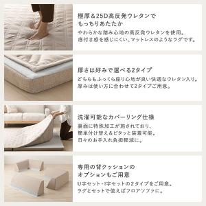 極厚 ラグ 単品 約185×240cm 厚み3...の詳細画像2