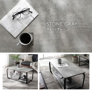 ローテーブル スクエア 幅80cm 長方形 棚...の詳細画像1