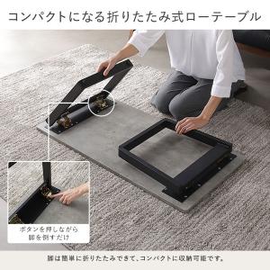 折りたたみテーブル 幅90cm 棚なし スチー...の詳細画像5