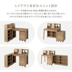 学習机 3点セット(デスク+ワゴン+卓上シェル...の詳細画像2