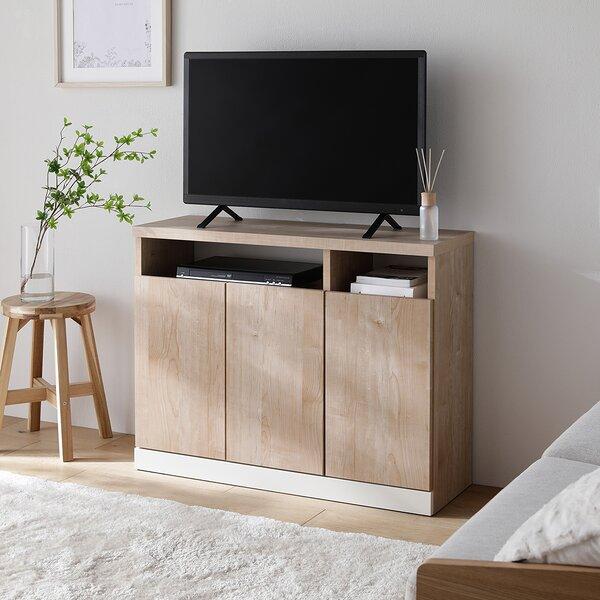 サイドボード ハイタイプ テレビ台 約幅90cm 日本製 木製 薄型 扉収納 可動棚 棚付 テレビボ...
