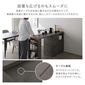 伸縮キッチンカウンター 収納棚Aタイプ(スライ...の詳細画像4