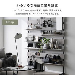 突っ張りウォールラック 45cm幅 ミラー・フ...の詳細画像3