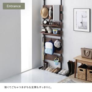 突っ張りウォールラック 45cm幅 ミラー・フ...の詳細画像4
