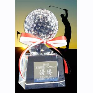ゴルフ トロフィー クリスタル ガラス トロフ...の詳細画像2