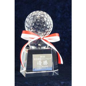 ゴルフ トロフィー クリスタル ガラス トロフ...の詳細画像3