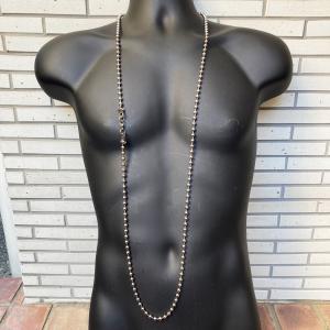 6mm幅 120cm ロングネックレス ステンレスボールチェーン : ベスト