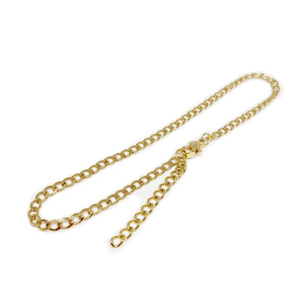 3mm幅 喜平ステンレスチェーンアンクレット ゴールド ステンレスアクセサリー