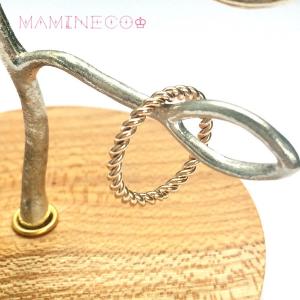 ピンキーリング ステンレス製デザインリング/指輪  ピンクゴールド  ネジネジ ステンレスアクセサリー