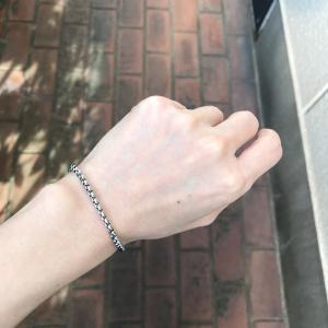 チタン ヴェネチアンチェーン ブレスレット 4mm ベネチアンチェーン 4mm幅 甲丸ベネチアンチェーン ステンレスブレスレット : ベストアクセ