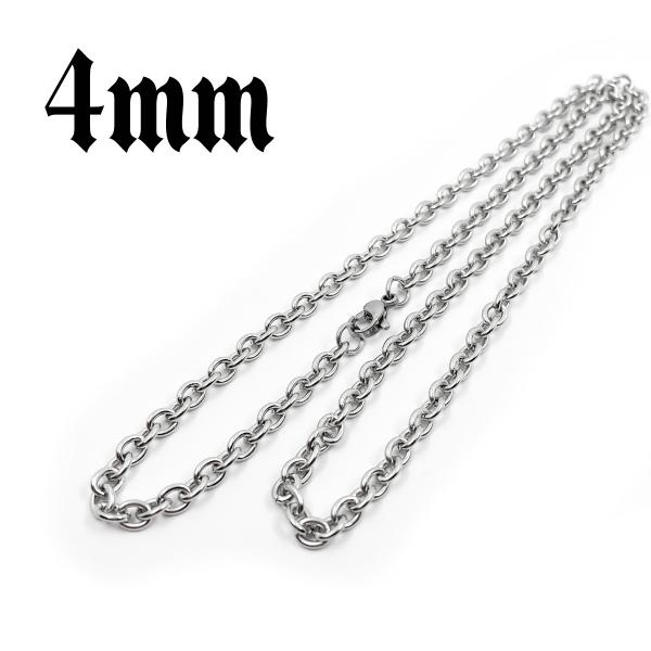 4mm幅 小豆チェーンネックレスチェーン あずき/アズキ/小豆チェーン 38cm/40cm/45cm...