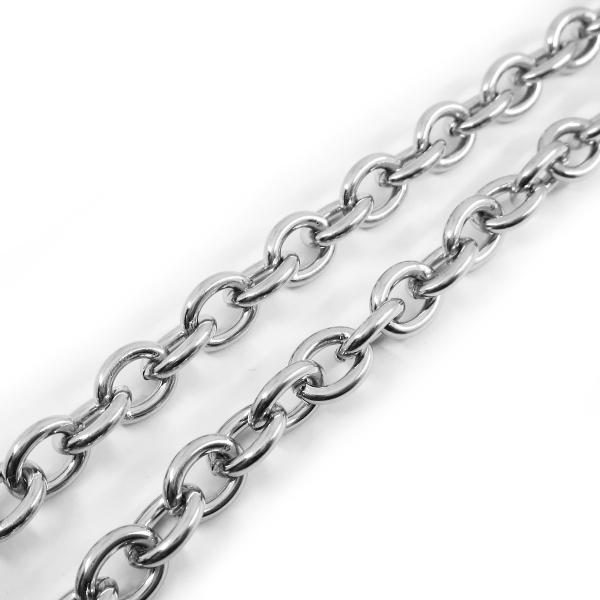 太め あずき/アズキ/小豆チェーン サージカルステンレスネックレスチェーン　