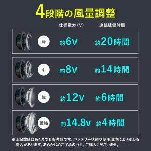 空調ファンフルセット 専用バッテリー付き 空調...の詳細画像5