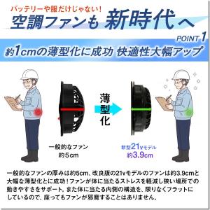 空調作業服 半袖 21V 空調ウェア 晴空 調...の詳細画像3